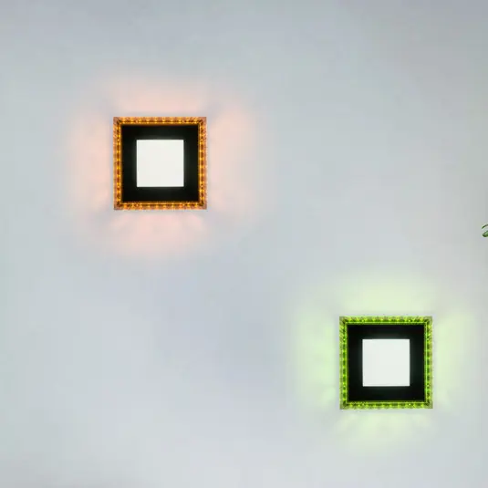 Popolare Plafoniera LED Acri CCT RGB telecomando 20x20cm