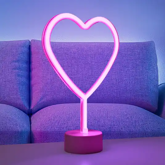Lampada LED da tavolo Neon Herz, a batteria Super Prezzo