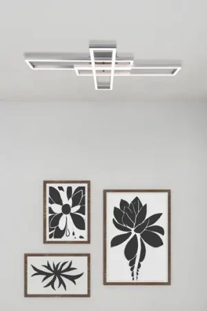 Bantry plafoniera LED, tre rettangoli, CCT, RGB Di Tendenza