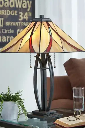 Promo Stagionale Lampada da tavolo Asheville in stile tiffany