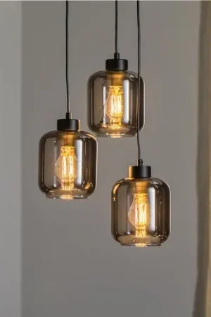 Nuovo Arrivo Lampada a sospensione Sombra, fumé, 3 luci, rotonda