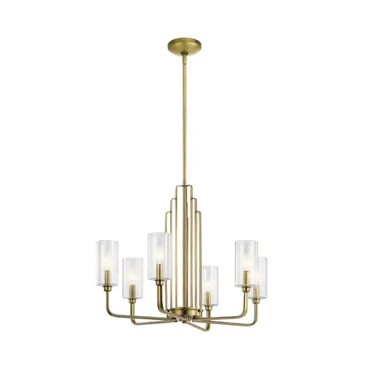 Solo Oggi Lampadario Kimrose, 6 luci, ottone