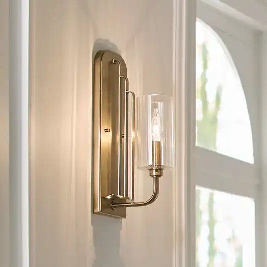 Applique Kimrose, 1 luce, ottone Reso Gratuito