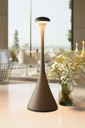 Lampada LED accu da tavolo Nudrop, IP54, grafite Soddisfatti O Rimborsati