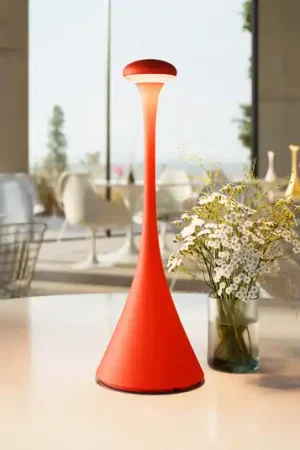 Lampada LED accu da tavolo Nudrop, IP54, rosso Prezzo Conveniente