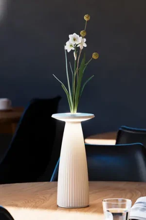 Lampada LED da tavolo Nuflair, beige, IP54, dimmerabile, 24 cm A Buon Prezzo