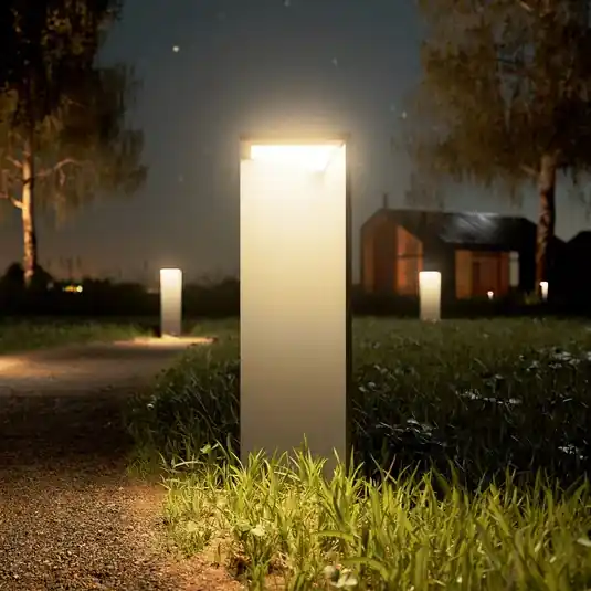 Lampada LED solare ricaricabile Nusolar antracite, altezza 50cm Più Venduto