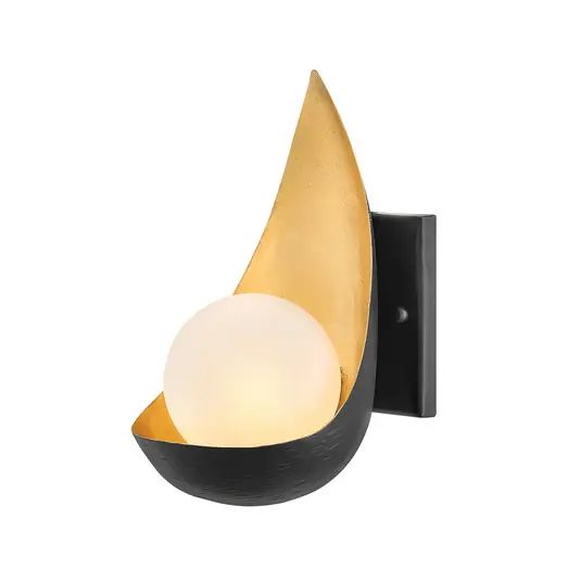 Prezzo Scontato Applique Ren, 1 luce, nero/oro