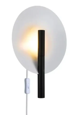 Applique Furiko con interruttore, nero/bianco Occasione Imperdibile