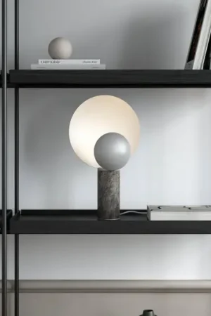 Di Tendenza Lampada da tavolo Caché, paralumi mobili, grigio opaco