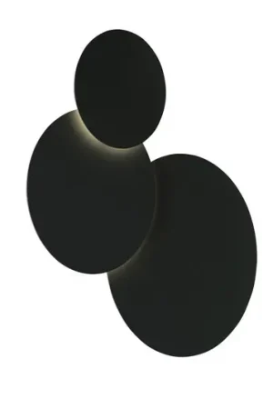 Compra Adesso Applique LED Tilda, tonda 3 luci, nero