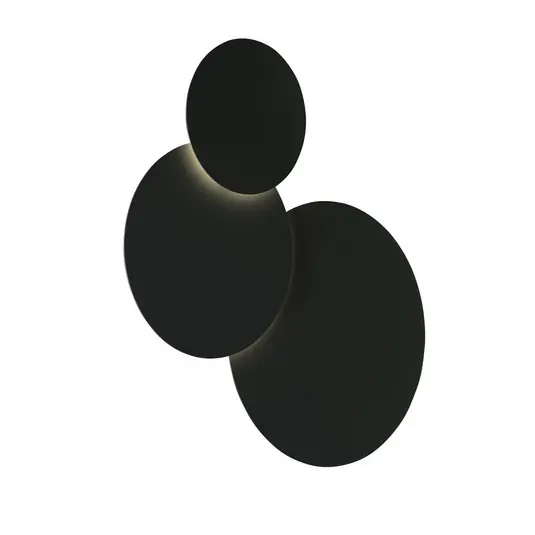 Compra Adesso Applique LED Tilda, tonda 3 luci, nero