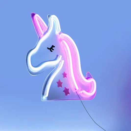 Sconto Applique LED Neon Unicorn, USB