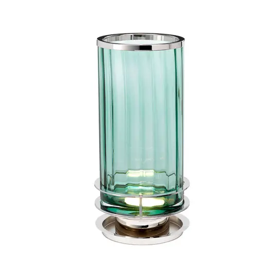 Lampada da tavolo Arno, verde, nichel lucido Offerta Speciale