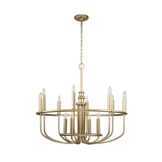 Ultime Pezzi Lampadario Capitol Hill, 12 luci, ottone