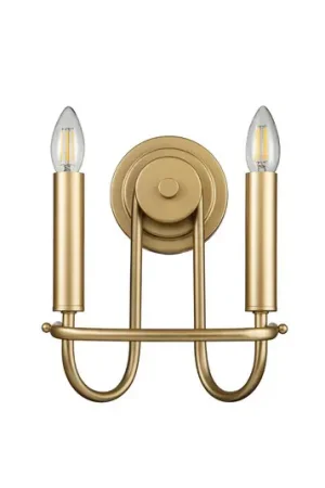 Applique Capitol Hill, 2 luci, ottone Reso Gratuito