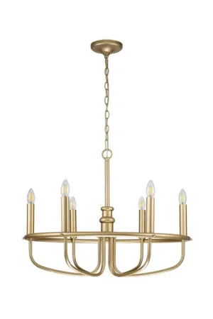 Occasione Imperdibile Lampadario Capitol Hill, 6 luci, ottone