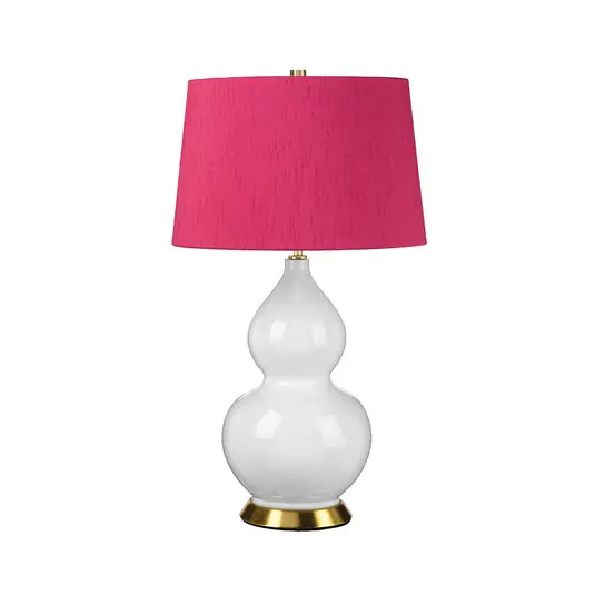 Occasione Lampada tavolo Isla ottone anticato/cranberry