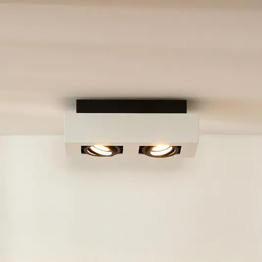 Faretto a soffitto Xirax, 2 luci, bianco Di Tendenza