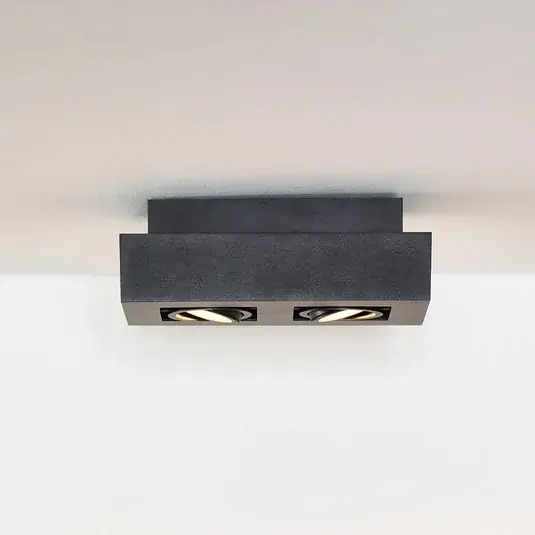 Faretto a soffitto Xirax, 2 luci, nero Ultima Occasione