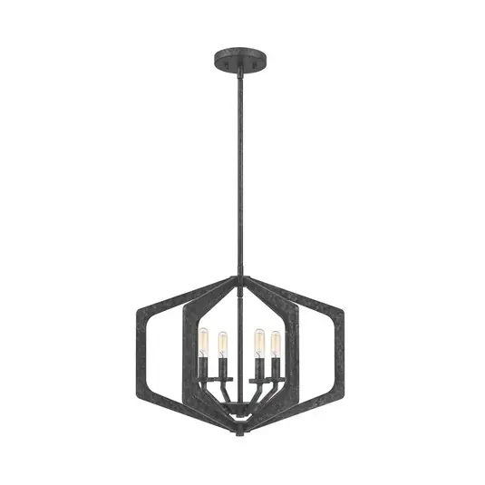 Lampada sospensione Vanguard nero anticato 4 luci Vendita Finale