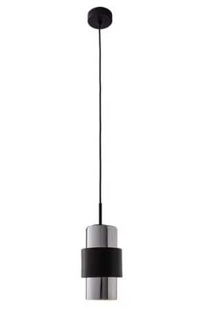 Ultimissimo Modello Lampada a sospensione 22002 in vetro e metallo nero opaco