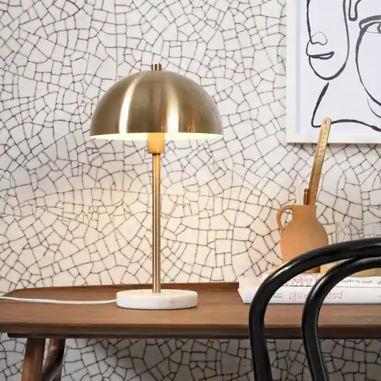 IT‘S ABOUT ROMI Lampada da tavolo Toulouse con base in marmo Pagamento Sicuro