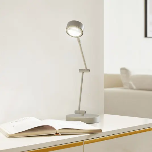 Lampada da tavolo Lindby Jyla, 36 cm, bianco opaco, GX53, flessibile Prezzo Ridotto