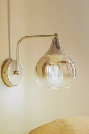 Consegna Rapida Applique Monte in vetro, 1 luce, argento