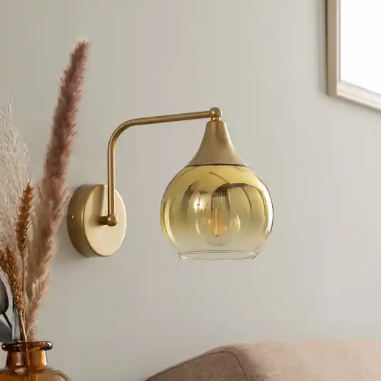 Applique Monte in vetro, 1 luce, oro Compra Adesso