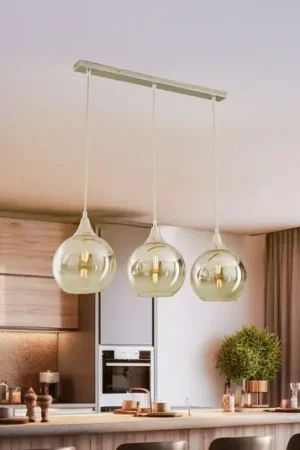 Promo Stagionale Lampada a sospensione Monte, 3 luci, trave, argento