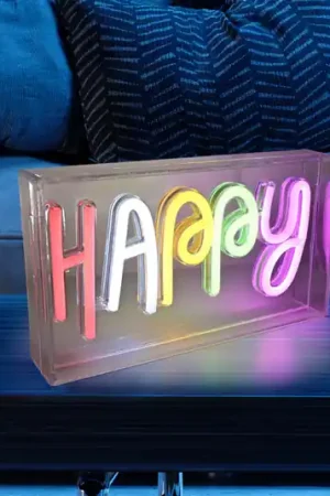 Compra Oggi Stesso Lampada LED da tavolo Neon Happy, USB