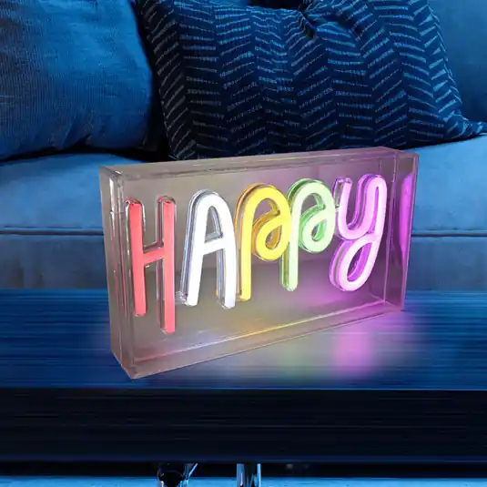 Compra Oggi Stesso Lampada LED da tavolo Neon Happy, USB