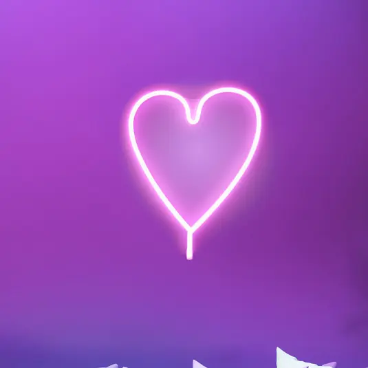 Applique LED Neon Herz, USB Offerta Lampo