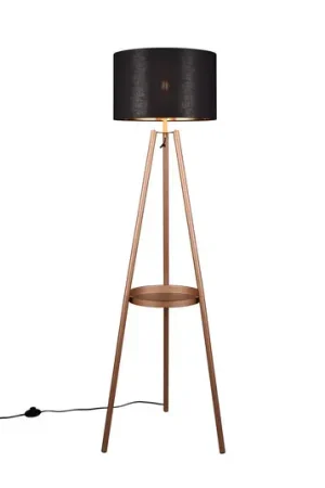 Nuova Collezione Piantana Colette a treppiede, caffè/nero