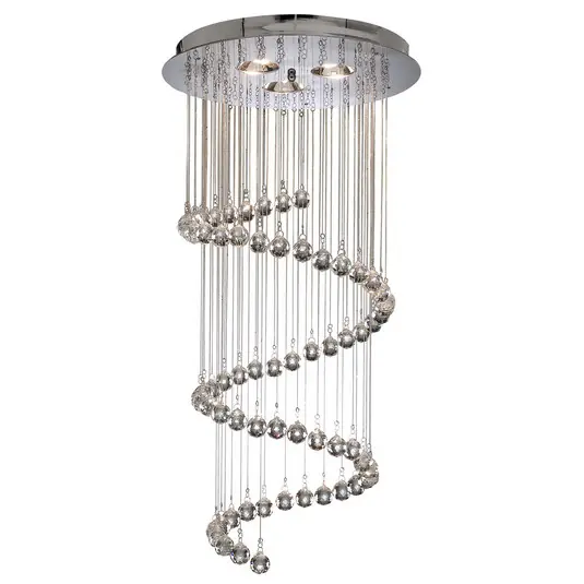 Sospensione Hallway, 1 catena di cristallo, 80cm Occasione Imperdibile