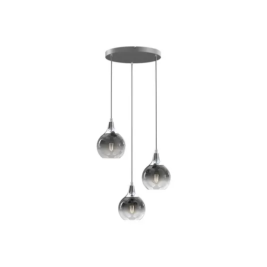 Promozione Esclusiva Lampada a sospensione Monte, 3 luci, rosone, argento
