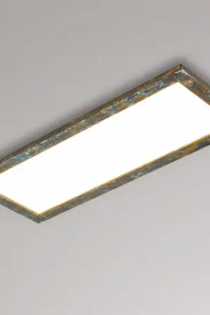 Popolare Pannello LED Quitani Aurinor, patina color oro, 86 cm