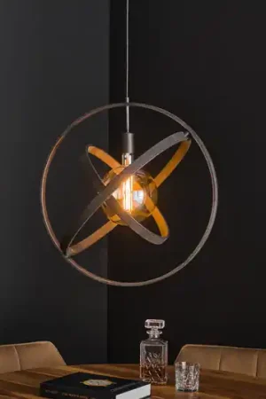Lampada a sospensione Orbit 3 anelli, 1 luce, nero Occasione