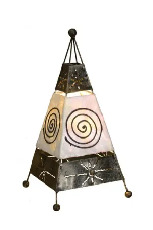 Lampada da tavolo Carlo motivo a spirale e sole Spedito Oggi