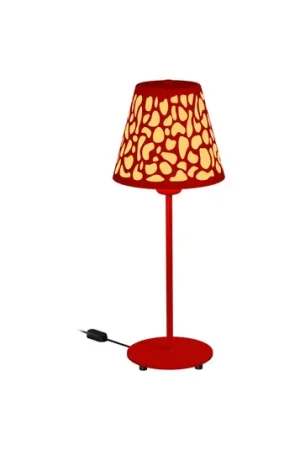 Aluminor Nihoa lampada da tavolo con motivo traforato, rosso/giallo Compra Online