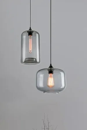 Solo Oggi Lampada a sospensione 14101 di vetro, fumé, Ø 19cm