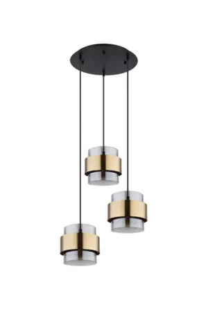 Ultima Occasione Lampada a sospensione Milley, Ø 45 cm, color ottone, a 3 luci, metallo
