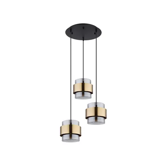 Ultima Occasione Lampada a sospensione Milley, Ø 45 cm, color ottone, a 3 luci, metallo