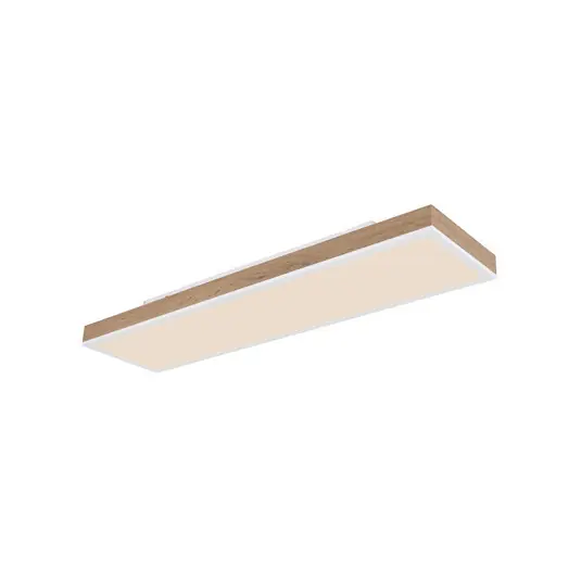 Plafoniera a LED Doro, lunghezza 80 cm, legno scuro, legno, CCT Prezzo Di Fabbrica