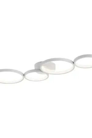 Paul Neuhaus Plafoniera LED Kiringe, bianco, metallo, dimmerabile Ultime Pezzi