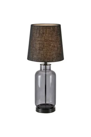 Lampada da tavolo Costero, grigio fumo/nero, 61,5 cm Offerta Lampo