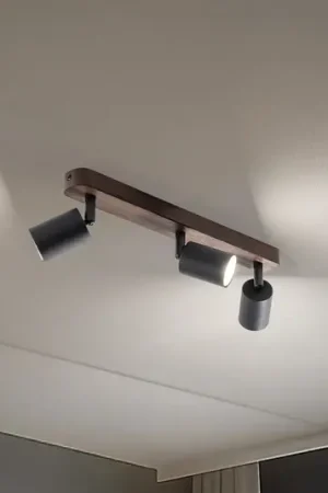 Sconto Faretto da soffitto Subrin, noce, 3 luci