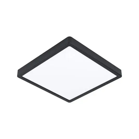 Plafoniera LED Fueva 5 IP44 840 nero 28,5x28,5 Spedizione Espresso