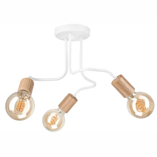 Envostar Joiy plafoniera 3 luci bianco/legno Offerta